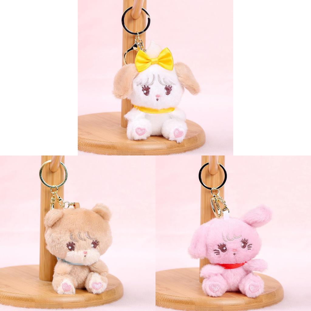 Plush Dog Keychain Pendant Animal Plush Toy For Bags And Gifts