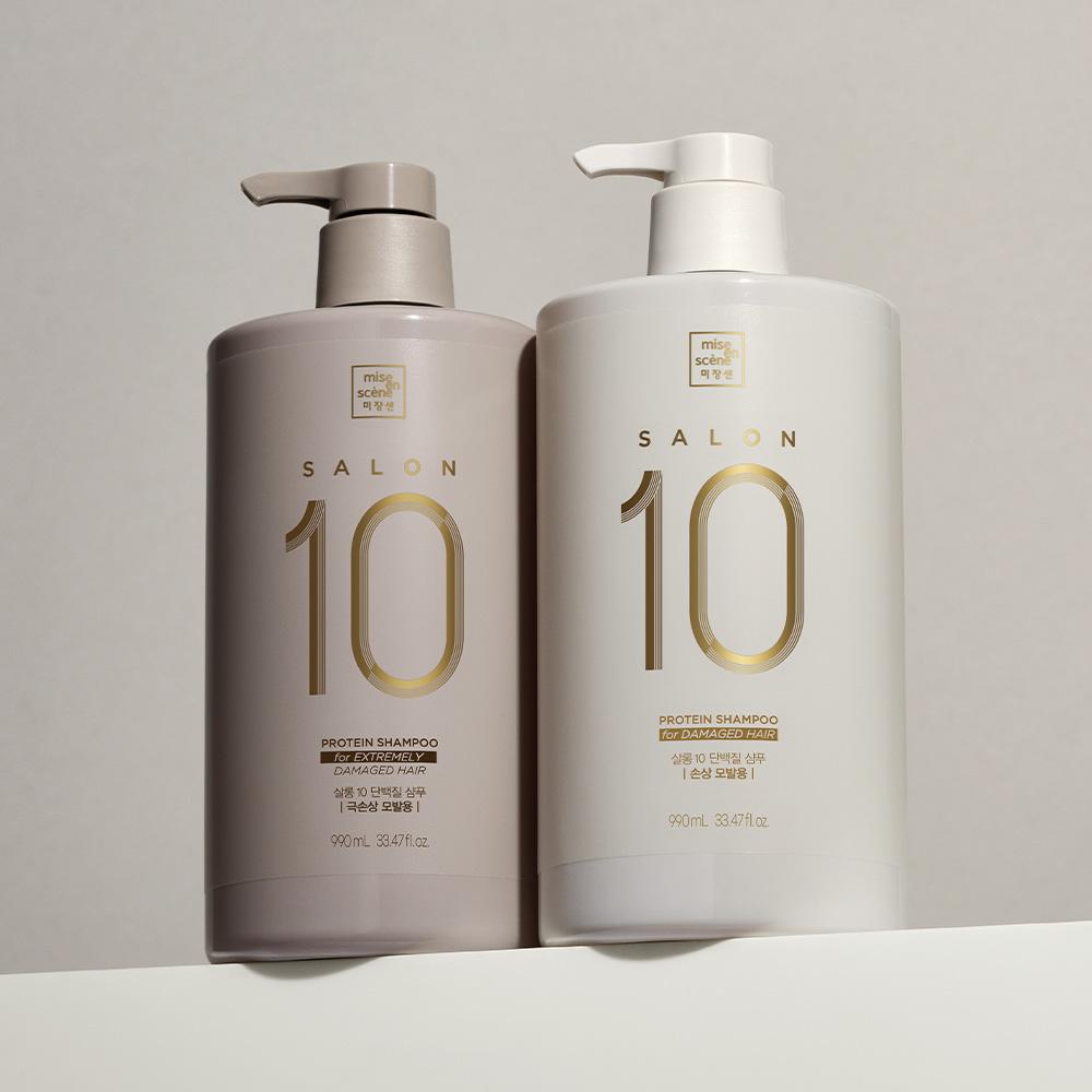 Mise-en-scène Salon 10 Proteinový šampon pro poškozené vlasy 500ml/990ml