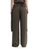 Teulimingbeodeu Draped Strap Set-Up Slacks [ Brown ]