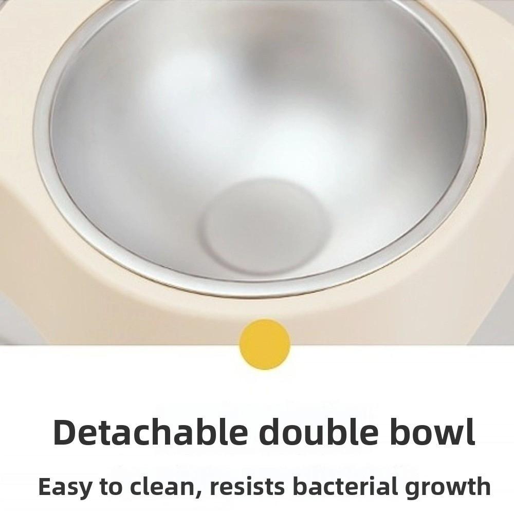 Space Saving Cats Watering Bowl Double Bowl Pet Feeding Bowl Dog Eatting Bowl  for Small Dogs