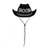 Bride Veil Hat with Hand Beading Blingbling Crystal Cowgirl Hat Beaded Heavy Cowgirl Hat for Bachelorette Party