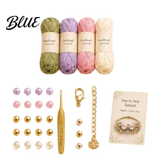 Natural Aesthetic Bracelet Kit DIY Nature-Inspired Crochet Kit 3D Animals