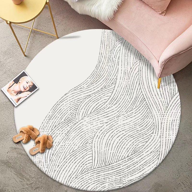 Moderne Abstracte Ronde Vloerkleden Antislip Wasbaar Grote Vloerkleden voor Woonkamer Slaapkamer Decor Elastische Vloermat