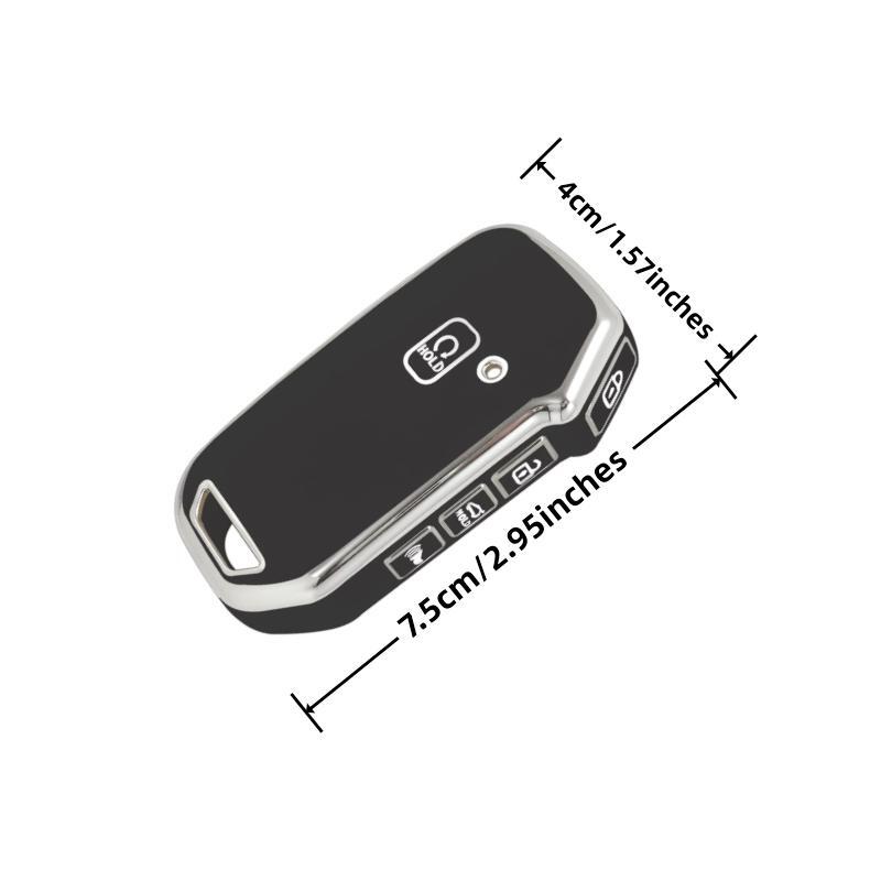 for Kia Key Fob Cover with Leather Lanyard, Car Key Fob Case Compatible with Cerato Ceed Forte NIRO Sorento Seltos Sportage Soul