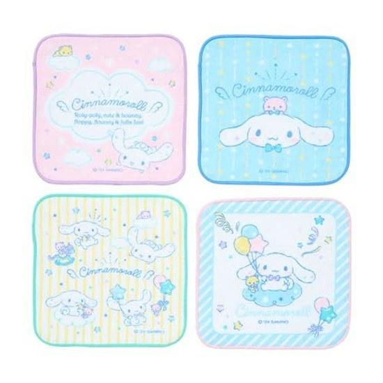 Sanrio Petit Towel 4-Piece Set Cinnamoroll Kids Antibacterial Processing Name Space Included 249955
