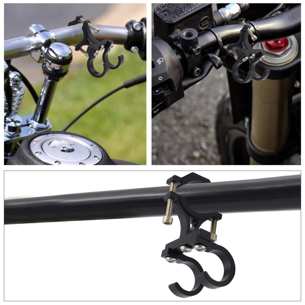 Aluminum Alloy Motorcycle Hook Black Motorcycle Helmet Holder Hook Handlebar Hook