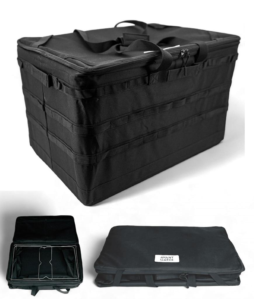 AVANT GARDE Outdoor Travel Large Steel Wire Polyester Rubber Carabiner Indoor Customizable Dividers Bag, Capacity, Compact, Foldable, Durable, Frame,