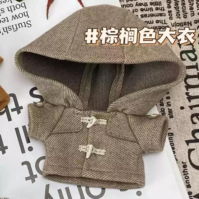 10 cm Baumwollpuppenkleidung vierfarbiger Winterwollmantel Schal Seesterne können tragen keine Attributpuppe Ersatz Kawaii