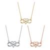 Infinity Heart Necklace for Women Cubic Zirconia Love Heart Pendant Necklace Romantic Birthday Gifts for Girlfriend Wife