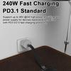 USB4 Type C to Type C Cable 40Gbps 8K@60Hz 240W Fast Charging USB C Data Cord Video Cable for Smartphone Laptops