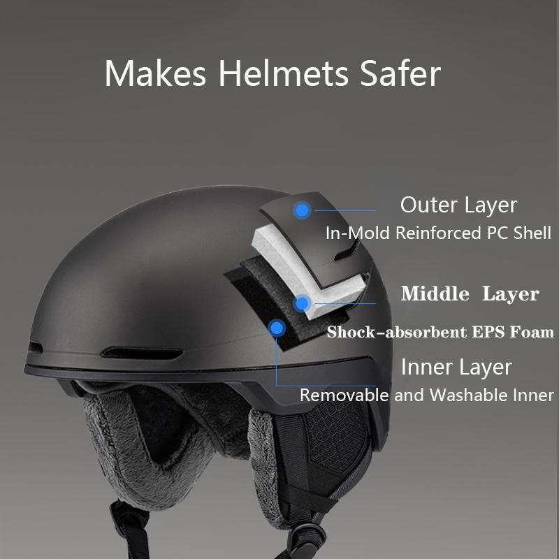 ABS Motorcycle Electric Vehicle Safety Helmet Custom Winter Warm Breathable Riding Gear for Adults Teens OEM Ski Sports Helmet