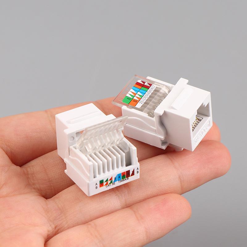 

5Pcs Rj45 роз єм Інформаційна розетка Комп ютерна розетка Кабель-адаптер білий