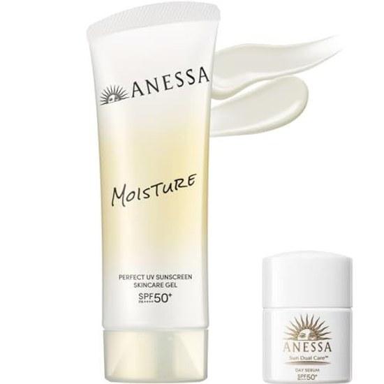 Anessa Body Experience Kit Perfect UV Skin Care Gel NB 90g SPF50+PA++++ + Day Serum Mini Included Sunscreen Type White Floral Fragrance Protection Dry
