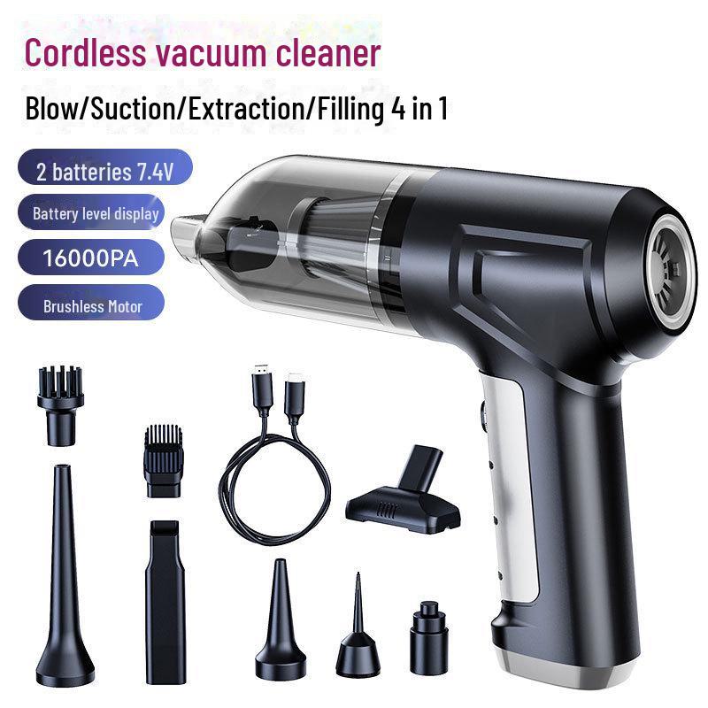 

Мощный беспроводной автомобильный пылесос с функцией двойного действия: выдув и всасывание