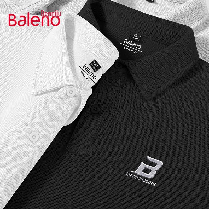 Baleno Men s Letter Print Loose Fit Polo T-Shirt XL