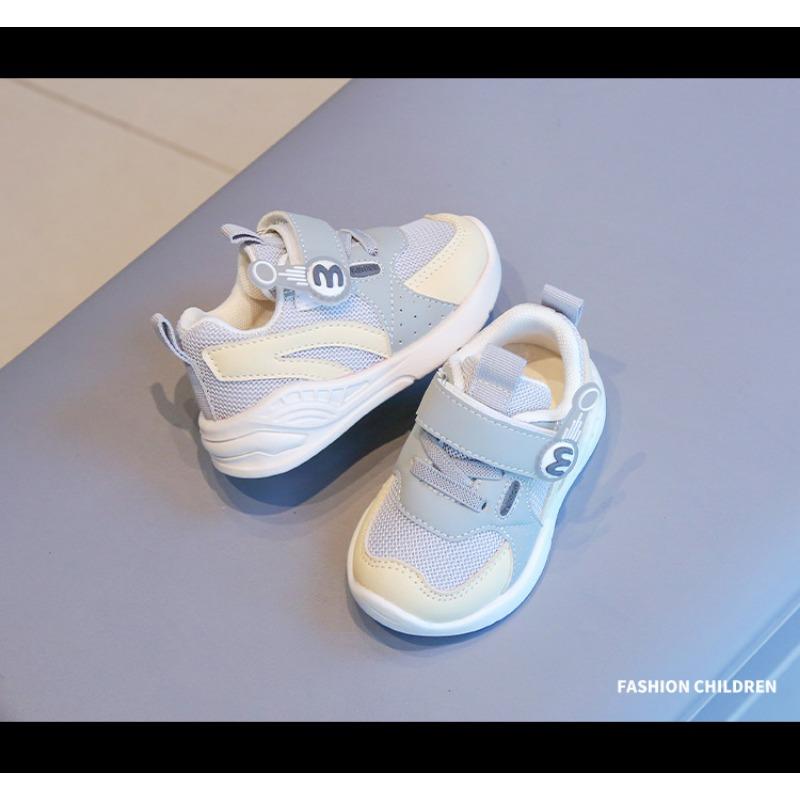 Dětská vycházková obuv, funkční obuv, chlapecké a dívčí protiskluzové dětské tenisky s měkkou podrážkou, síťovaná dětská obuv