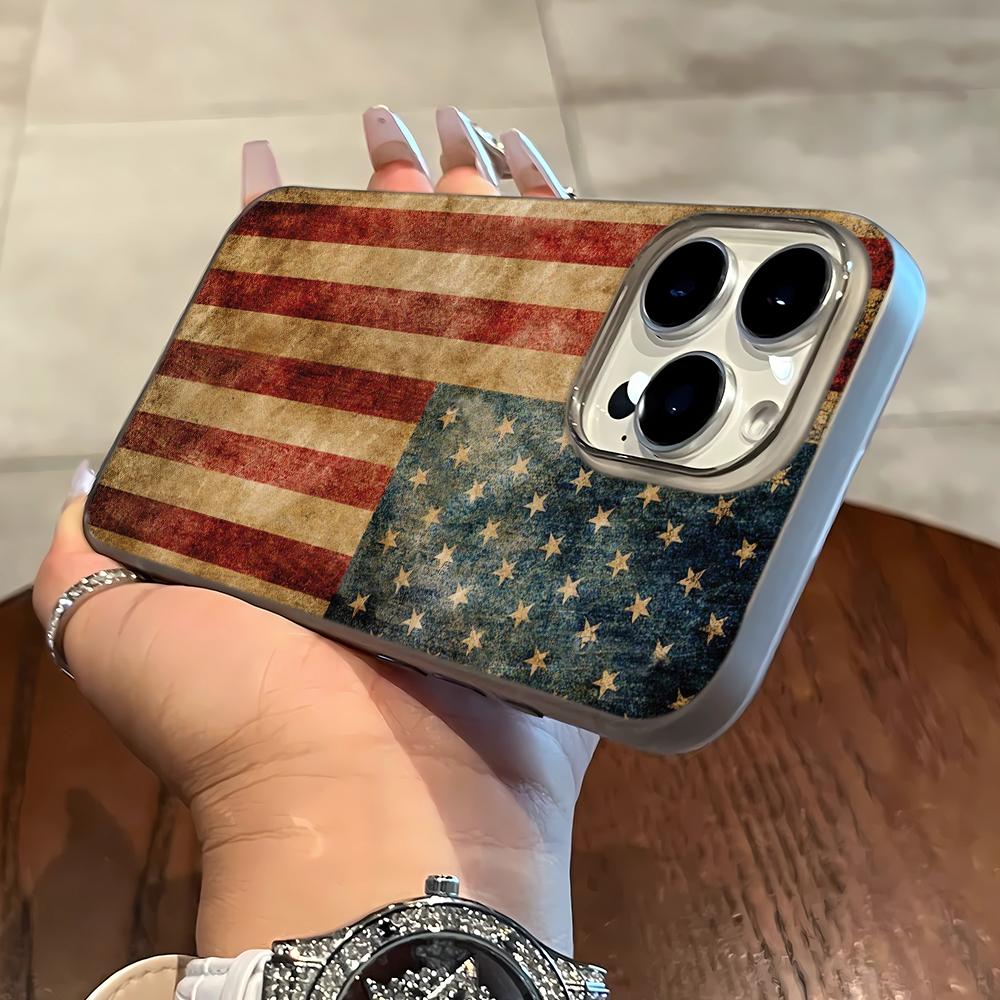 Usa National Flag Phone Case For IPhone 17 Case For IPhone 13 16 15 14 12 17 Pro Max XR  7 8 SE Aesthetic Floral Cover Funda