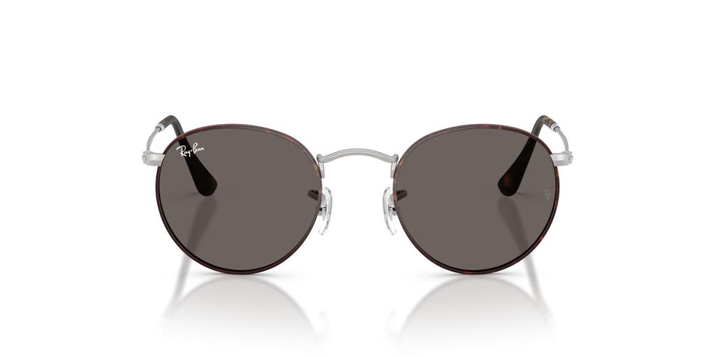 Ray-Ban Round Metal Sunglasses RB3447 9277B1 53 - Matte Havana on Matte Silver / Dark Grey Glass Lens