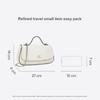 Calvin Klein Elegant Commuter Letter Shoulder Chain Mixed Material Tote Bag Small Women handbags Lily-White 4F3282G-FUP