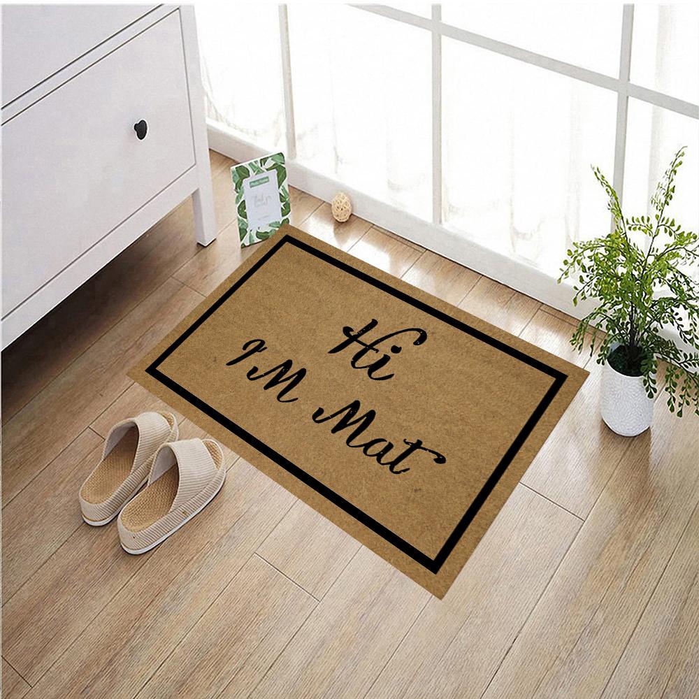 Hoi, ik ben Mat Deurmat Rubber Badkamer Keukenmat Tuin Garage Deur Vloermat Antislip Tapijt Entree Tapijt 90cmx60cm