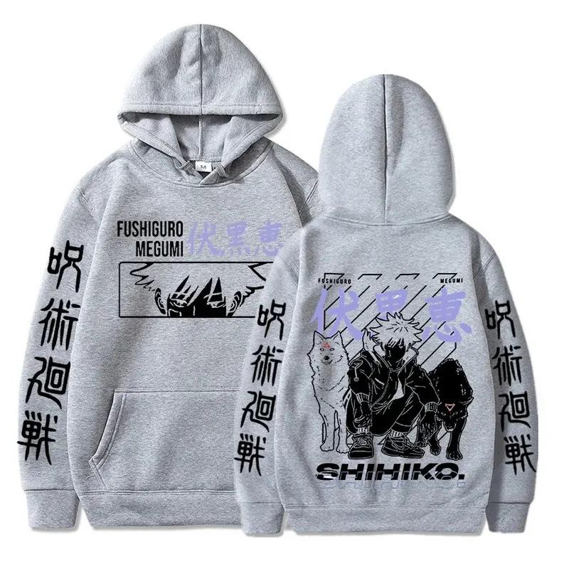 

Japanese Anime Jujutsu Kaisen Hoodies Yuji Itadori Cartoon Autumn Winter Fleece Streetwear S