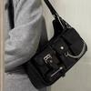 Niche Design Bag with A High-end Feel, Featuring A Hong Kong-style Chain, Single-shoulder Underarm Bag, and A Female Motorcycle Bag