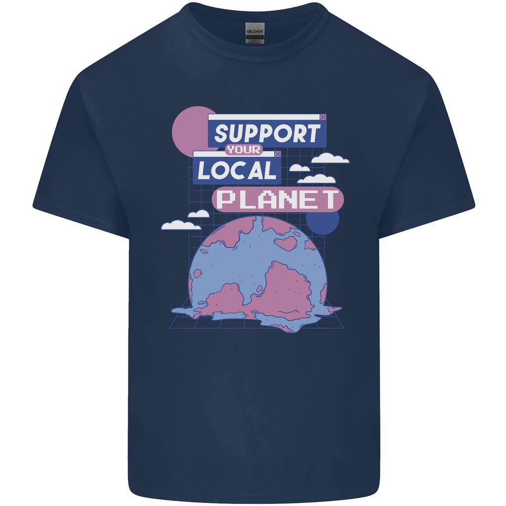 Support Your Local Planet Climate Change Unisexs Light Cotton TShirt