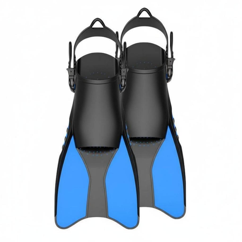 Adjustable Accessible Heel Flippers Flexible Adjustable Underwater Fins Accessible Heel Aquatic Fins Soft Foot Pocket for Adults