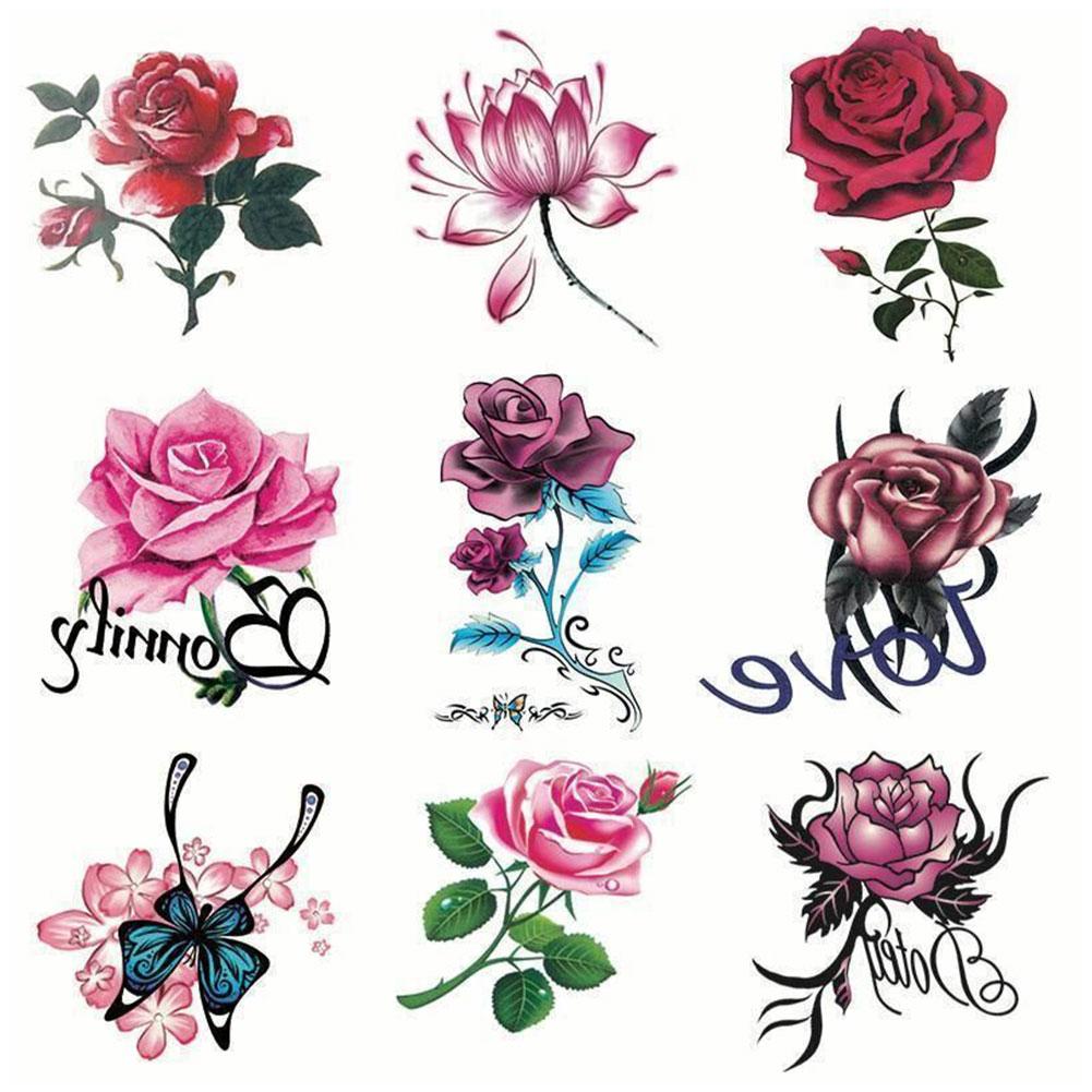 20/50pcs Waterproof Tattoo Stickers Sexy Simulation Collarbone Stickers Tattoo Butterfly Flower K9U6