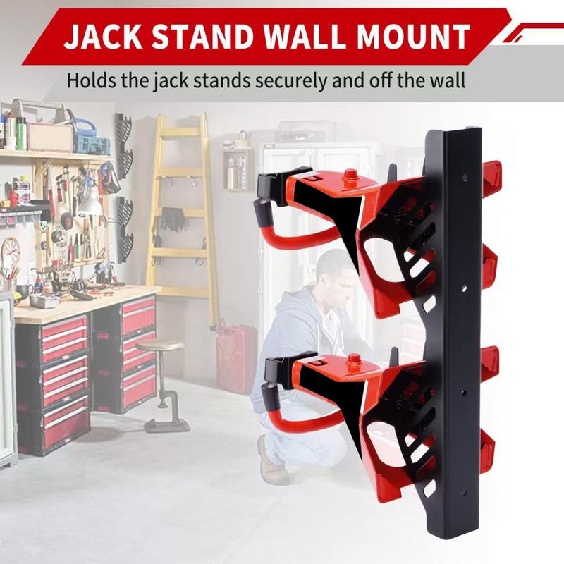 Jack Stand Rack Wall Mount Organizer Heavy Duty Wall Mounted Jack Stand Rack Vertical Storage Bracket High Load Capacity Space