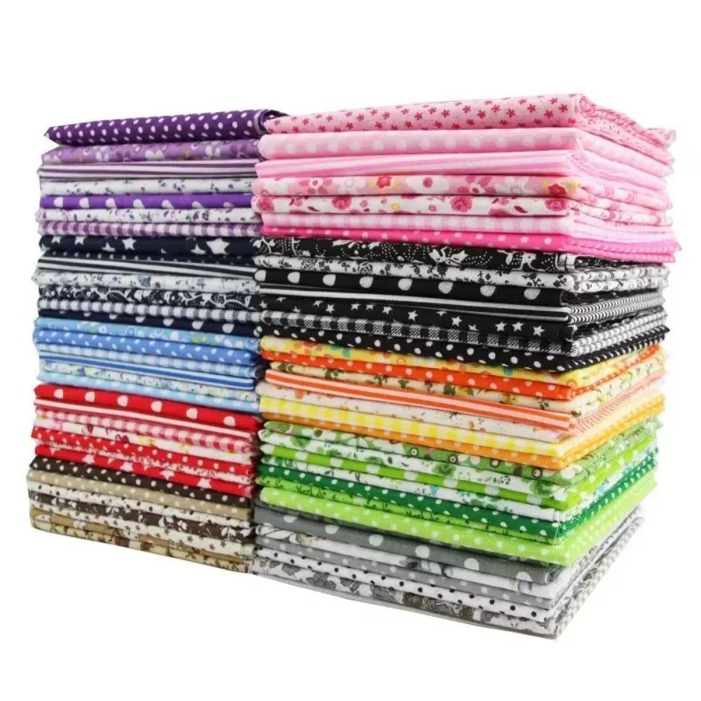 7Pcs/set Pre-Cut Cotton Fabric Stash Colorful DIY Sewing Patchwork Fabric Bundle 50x50cm Cotton Fabric