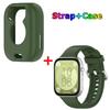 Silicone Watch Strap + Protective Case For Huawei Watch Fit 3 Watchband Bracelet Band Correa Screen Protector Cover Shell