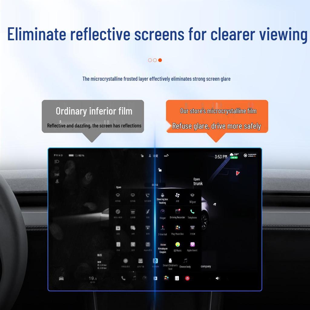 Tesla Model Y 2025 L-Screen Center Console Display Protector