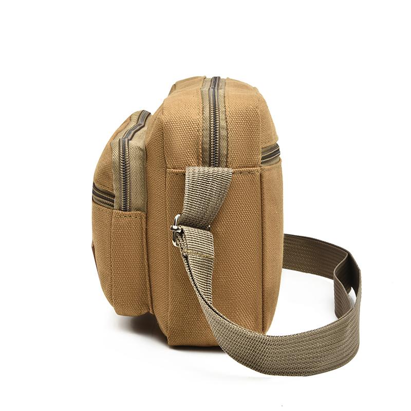 Men's Canvas Waist Bag - Durable Outdoor Sports Pack with High Capacity (Multifunctional Phone Purse for Running/Hiking)