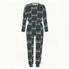 Female Round Neck Long Sleeve Top And Elastic Waist Straight Leg Trousers Two Piece Leisure Outfit