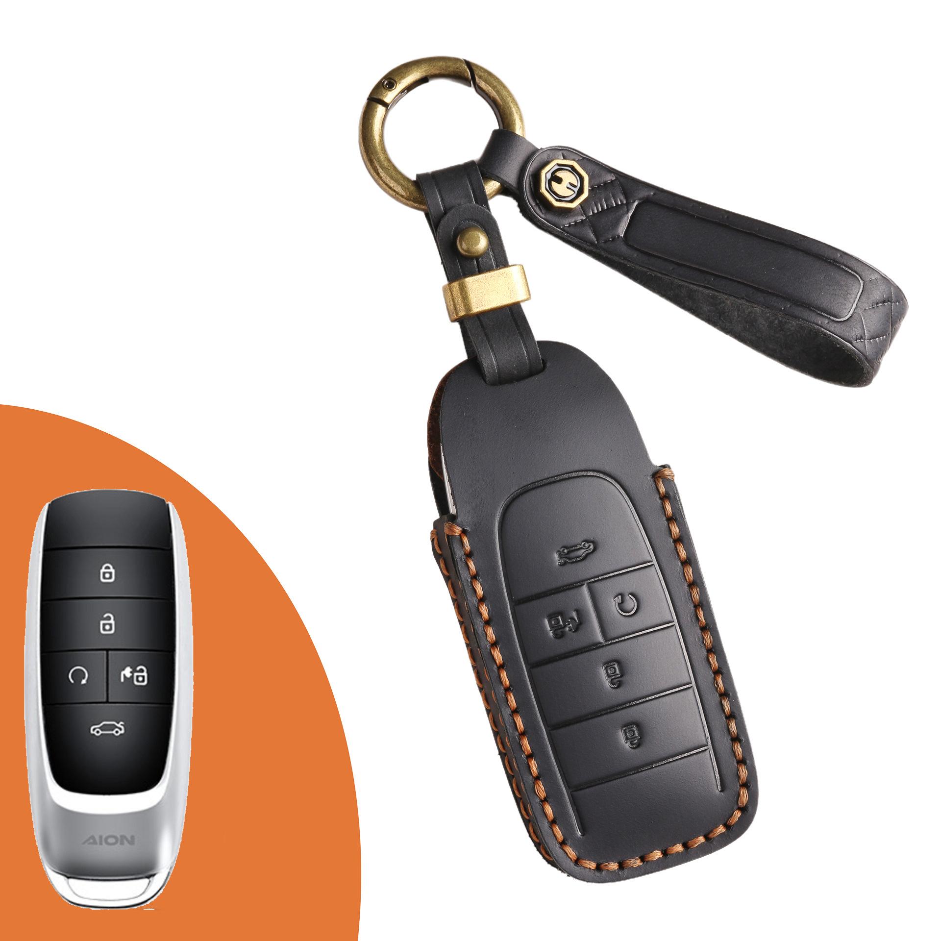 

The key cover is suitable for GAC New Energy AIONS/v Hyun Charm 580/AionLX Trumpchi s/v car case buckle bag чёрный