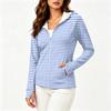Women's Fashion Zip Up Hoodie Lightweight Long Sleeve Hooded Jacket with Pockets and Printed Design for Sun Protection