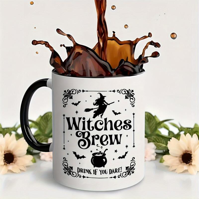 

Керамічна чашка для кави Witches Brew 11 унцій/330 мл - багаторазова, можна мити в посудомийній машині, ідеально підходить для Хелловіна та щоденного використання 11oz