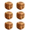 1/2/3/5/6/8Pcs Wooden Quilter Dice with 6 Engraved Quilting Tasks Solid Wood Quilting Embroidery Knitting Projects Baking Drinking Decision Dice Tools