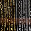 1Meter Stainless Steel Gold Plated Link Chain for Needlework DIY Men Necklace Bracelet Jewelry Making Materials Supplies No Fade