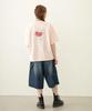 Milkfed Casual Circle Strawberry Logo Short Sleeve Tee in Pink Women's
