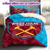 Football Red Blue Pattern Bedding Quilt Set Quilt Cover Pillowcase Home Decoration Birthday Gift (1 * duvet cover + 2 * pillowcase, without core)