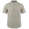 Maglietta casual da uomo in cotone e lino, magliette di colore puro per uomo, streetwear, top da spiaggia, magliette, maglietta a maniche corte traspirante, vintage