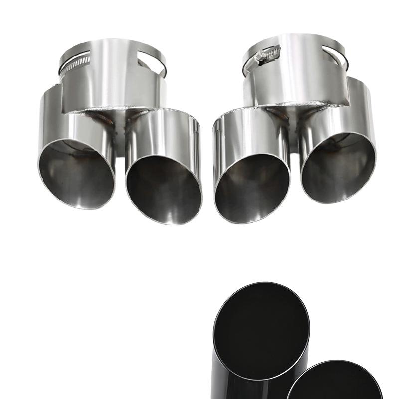 BMW X5 X6 X7 Quad Exhaust Tips G05 G06 G07 Dual Outlet Tail Nozzle Add-on