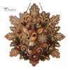 Festive Home Decor Accents Christmas Faux Pearl Art Hanging Ornament Kit, DIY Beads Painting Craft Kits for Adults Suncatcher, Snowflake Shape Acrylic