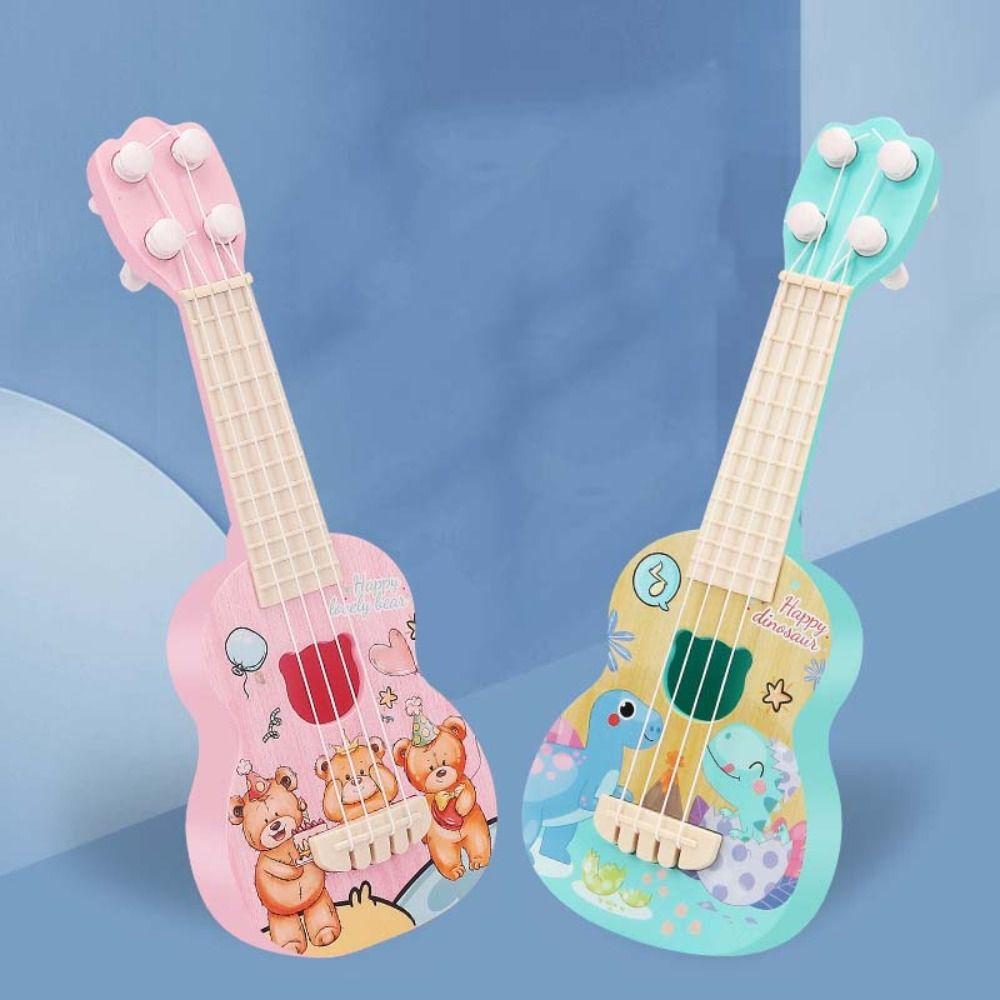 Nylon Strings Simulation Ukulele Toy 4 Strings Small Guitar Toy Ukulele Guitar Toy  Children Toys
