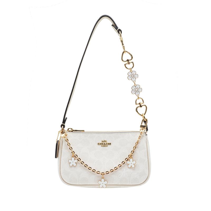 

COACH handbag [Customized Bag] Nolita 19 Metal Brand Logo Hot Stamping Artificial Leather Cool Play Koala White Sakura basic package (bag + dust bag) золотий