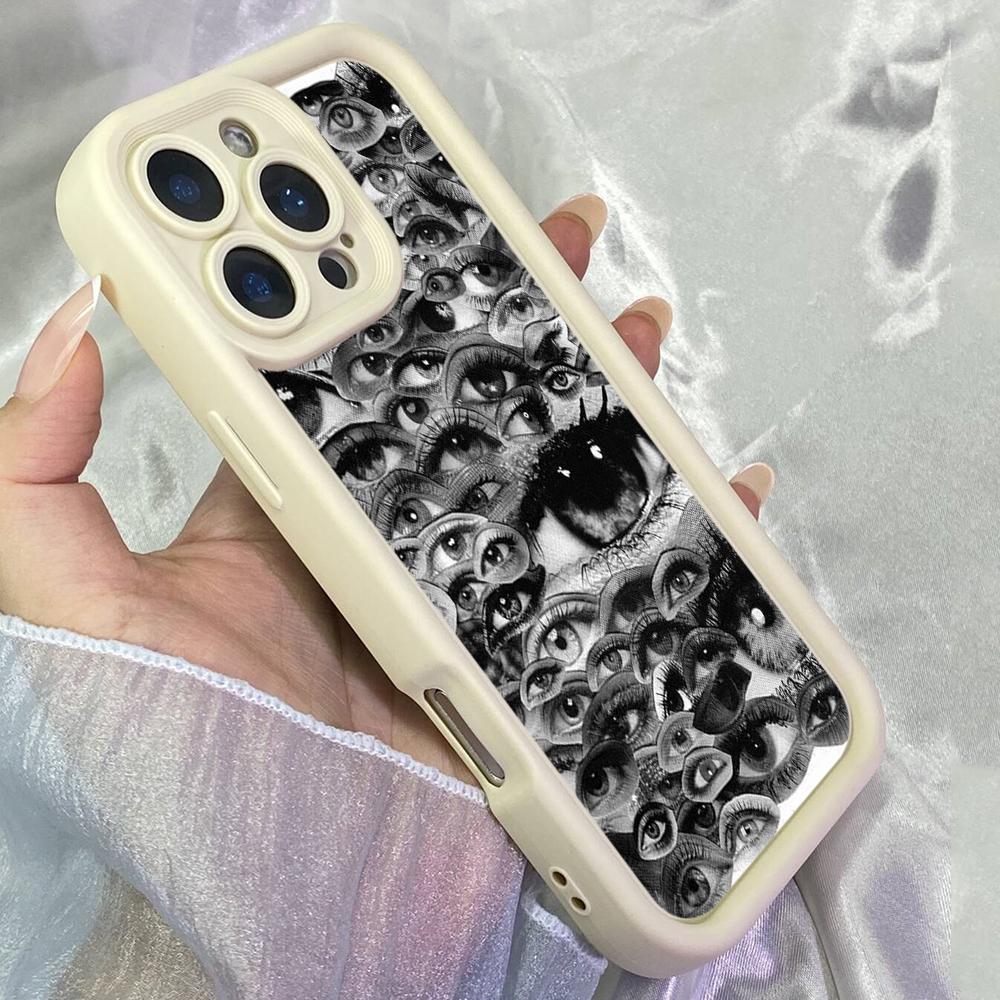 JT329 Magazine Eyes Collage Art for iPhone 17 16 15 14 Pro Max Samsung S26 S25 Ultra A17 A16 A07 A56 A13 A14 A15 A06 Xiaomi 15T Redmi 15c Soft Case
