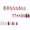 Le Fan Meijia French Almond Polka Dot & Star Rhinestone Faux Nails Set