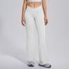 High-Waisted Cross-Back Seamless Yoga Pants Women Quick-Dry Nylon Leggings Flared Wide-Leg Fitness Trousers